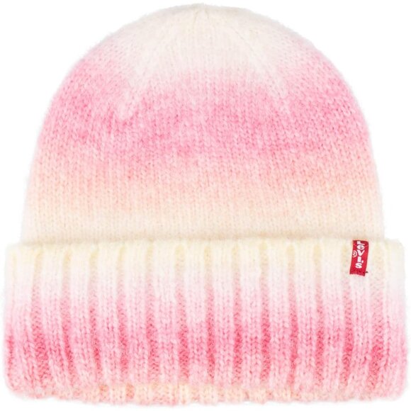 Women's Pink Cuffed Ombre Beanie and Scarf Set Style and Warmth Cozy - Picture 4 of 7